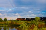 BNSF 6908 NS 4280 Faint Rainbow